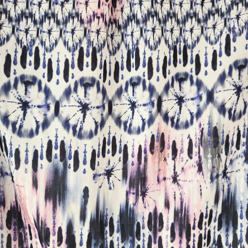 Amanda Uprichard Blouse Top Shirt Pink Purple Watercolor Tunic Women's S - Picture 5 of 8